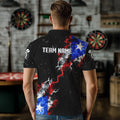 Customized Grunge US Flag Smoke Darts and Quarter-Zip, Patriotic Darts