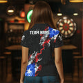 Customized Grunge US Flag Smoke Darts and Quarter-Zip, Patriotic Darts