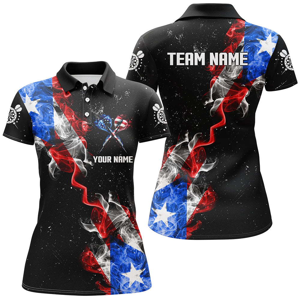 Customized Grunge US Flag Smoke Darts and Quarter-Zip, Patriotic Darts