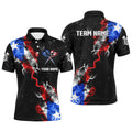 Customized Grunge US Flag Smoke Darts and Quarter-Zip, Patriotic Darts