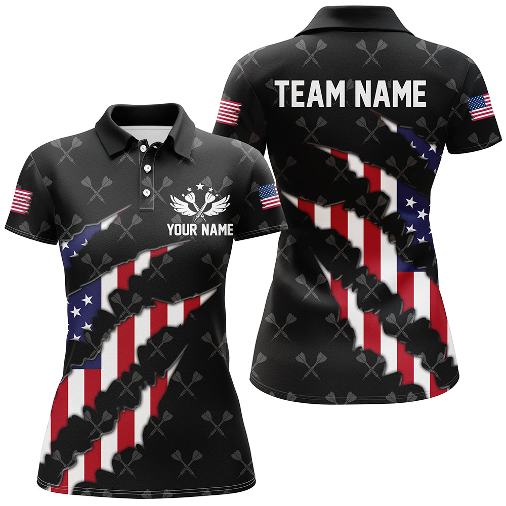 Personalized American Flag Darts Pattern Men and, Black Patriotic Dart