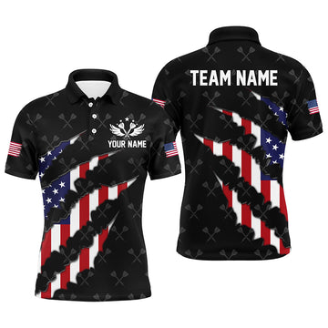 Personalized American Flag Darts Pattern Men and, Black Patriotic Dart