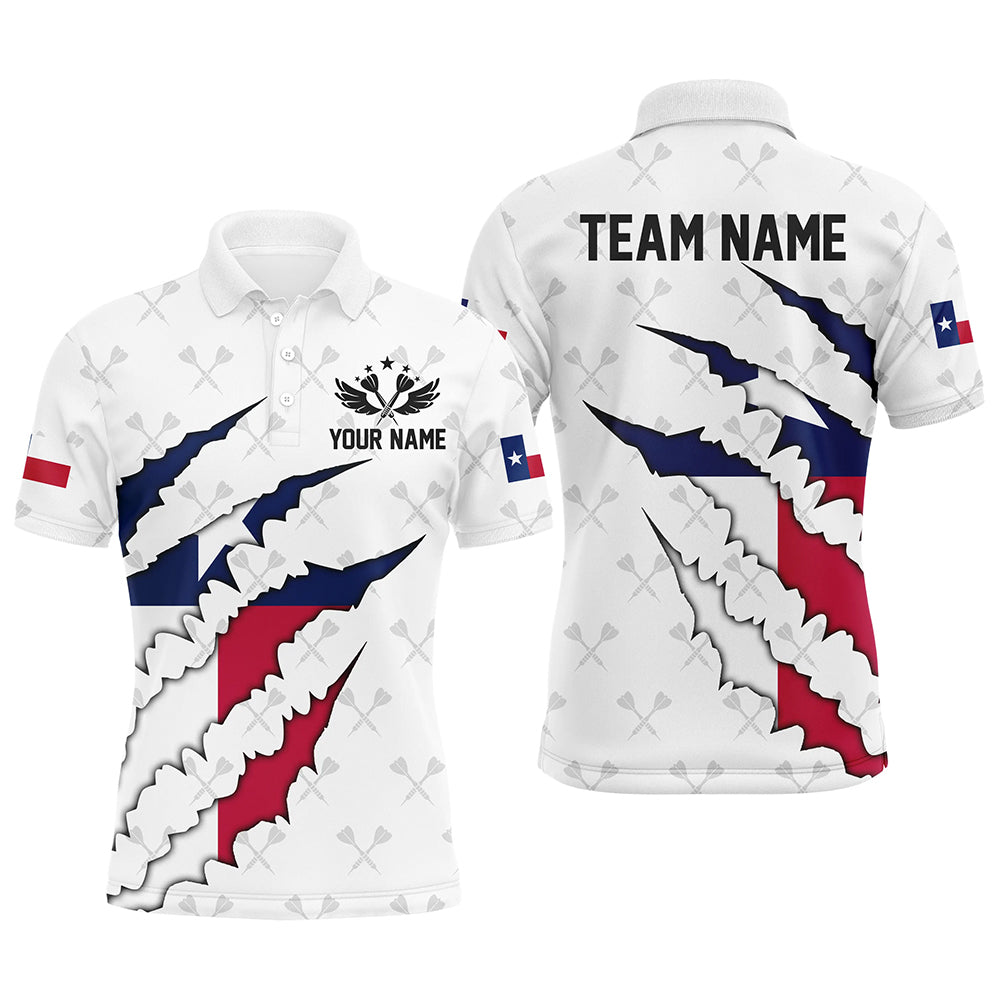 Texas Flag Darts Pattern Custom and Quarter-Zip, White Patriotic Darts