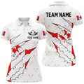 Canada Flag Darts Pattern Custom and Quarter-Zip, White Patriotic Darts