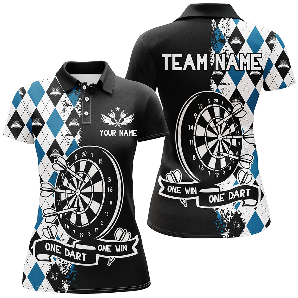 One Dart One Win Custom Argyle Darts, Funny Darts Team Best Dart