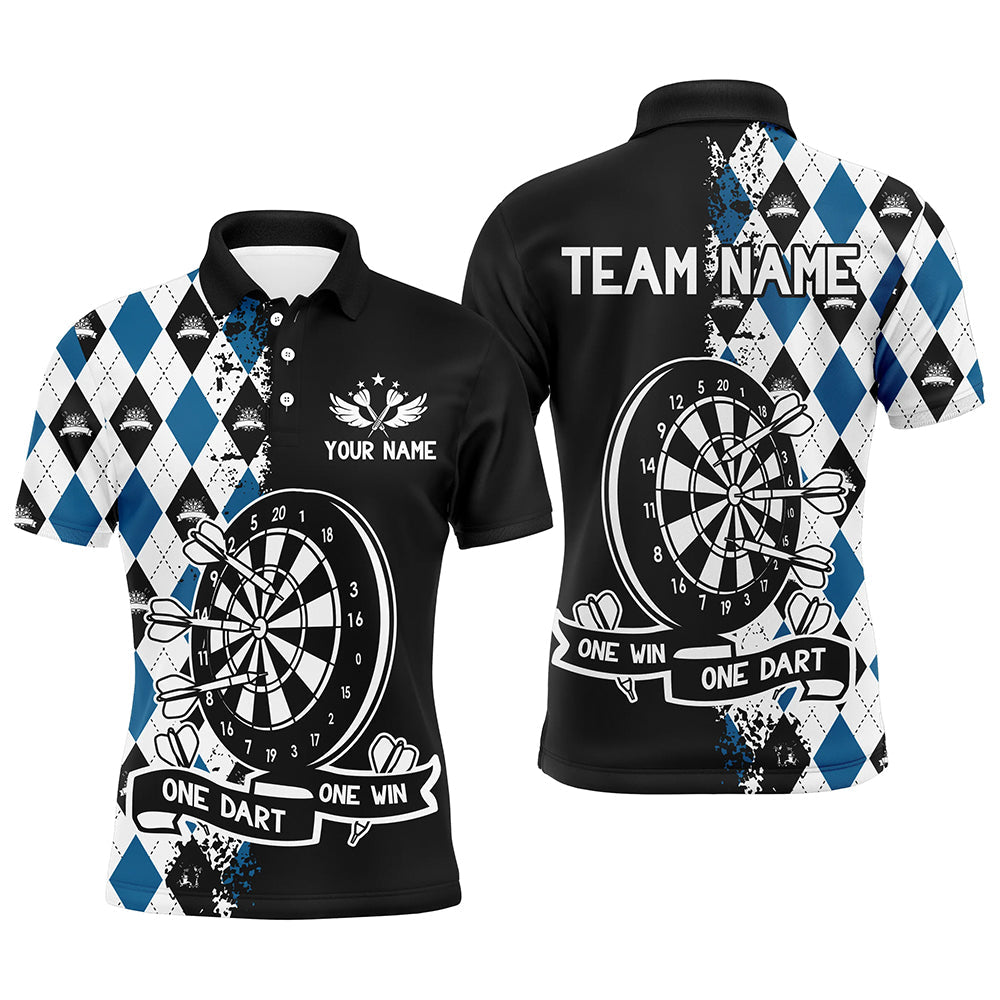 One Dart One Win Custom Argyle Darts, Funny Darts Team Best Dart