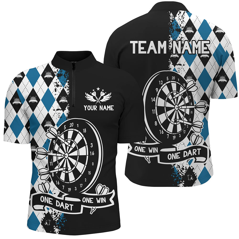 One Dart One Win Custom Argyle Darts, Funny Darts Team Best Dart