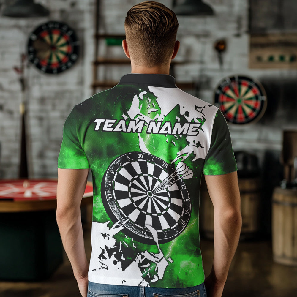 Lightning Grunge Dartboard Custom 3D Printed Darts, Darts Team |Green