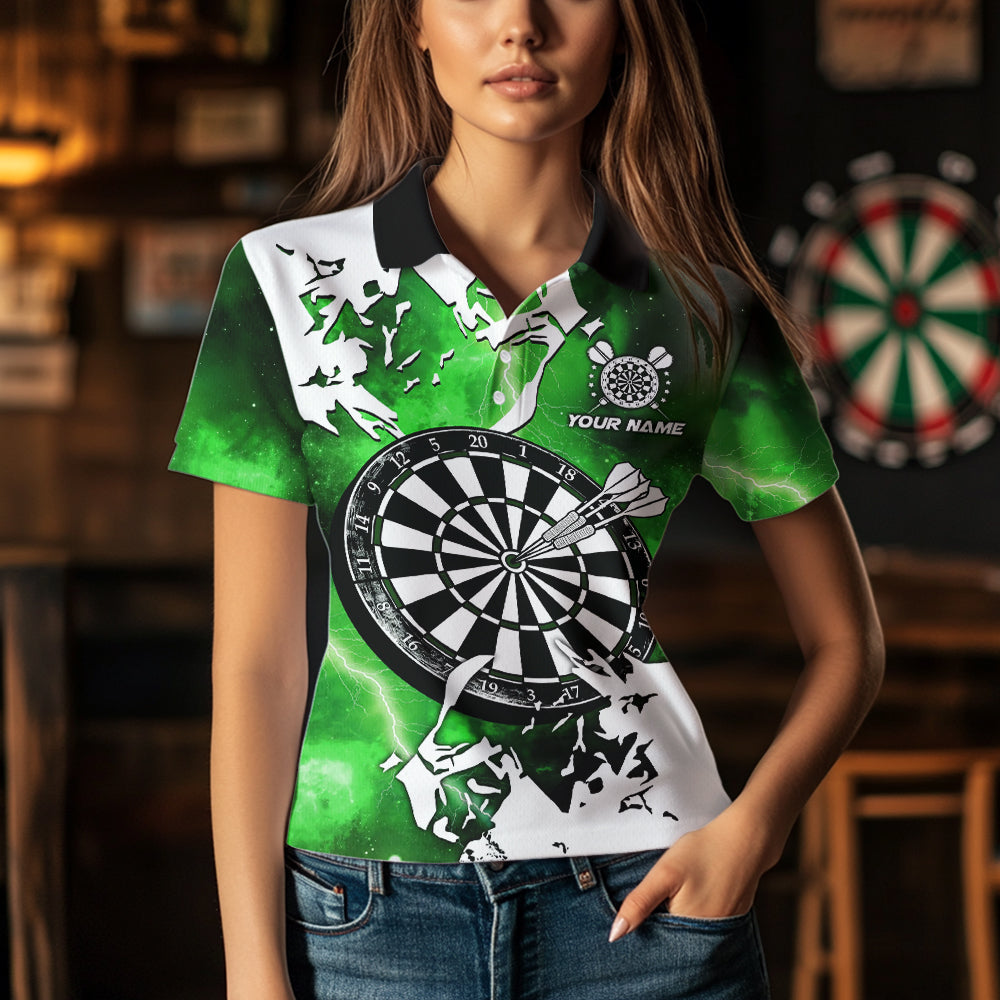 Lightning Grunge Dartboard Custom 3D Printed Darts, Darts Team |Green