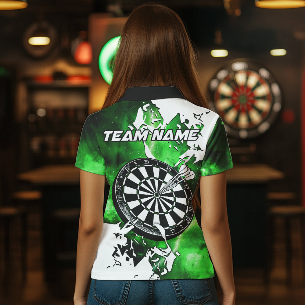 Lightning Grunge Dartboard Custom 3D Printed Darts, Darts Team |Green