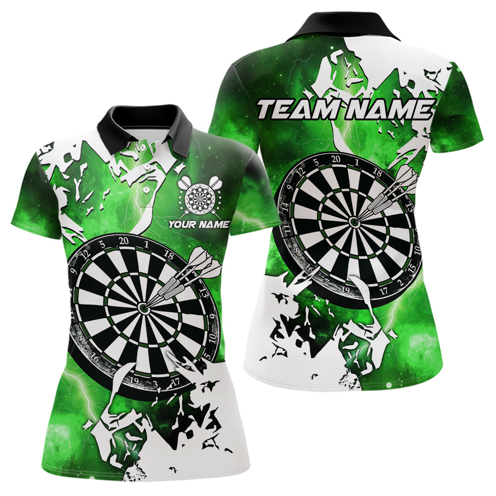 Lightning Grunge Dartboard Custom 3D Printed Darts, Darts Team |Green
