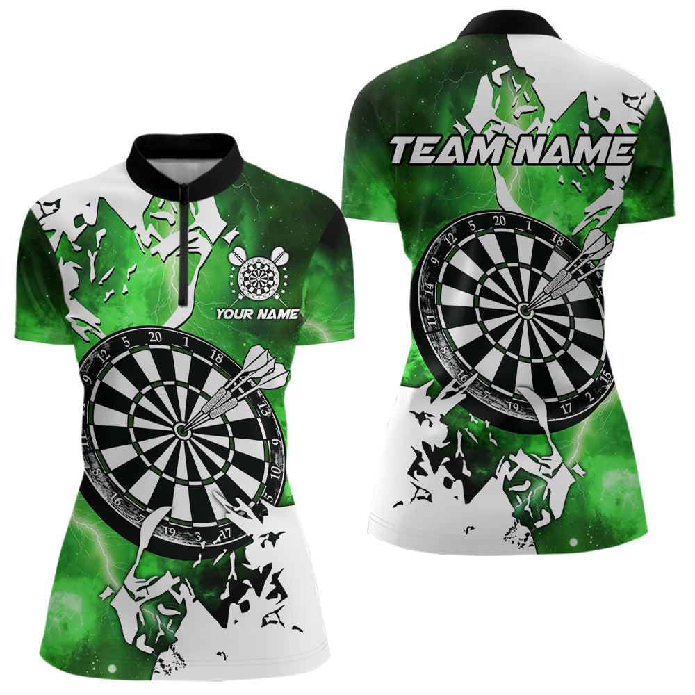 Lightning Grunge Dartboard Custom 3D Printed Darts, Darts Team |Green
