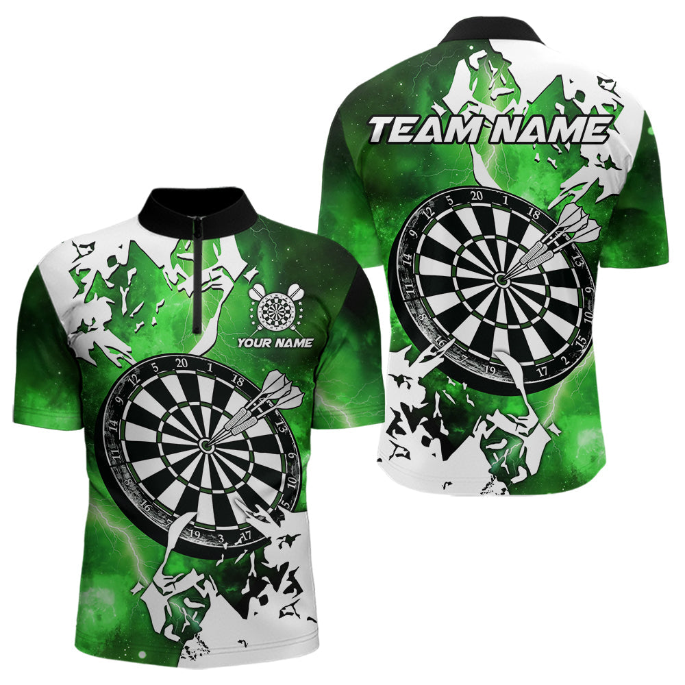 Lightning Grunge Dartboard Custom 3D Printed Darts, Darts Team |Green