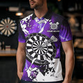 Lightning Grunge Dartboard Custom 3D Printed Darts, Darts Team |Purple