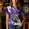 Lightning Grunge Dartboard Custom 3D Printed Darts, Darts Team |Purple