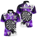 Lightning Grunge Dartboard Custom 3D Printed Darts, Darts Team |Purple