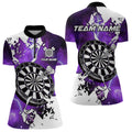 Lightning Grunge Dartboard Custom 3D Printed Darts, Darts Team |Purple