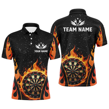 Personalized Orange Darts Flaming Men Darts Custom Team Darts League