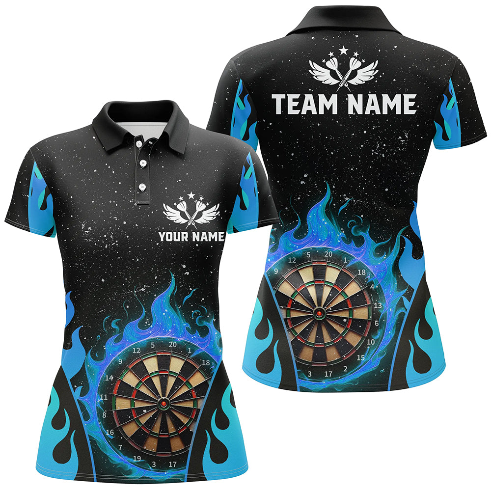 Personalized Blue Darts Flaming Men Darts Custom Team Darts League