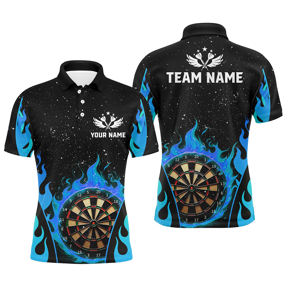 Personalized Blue Darts Flaming Men Darts Custom Team Darts League