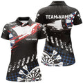 Personalized Grunge Style Men Darts Quarter-Zip Custom Name Retro Darts Team