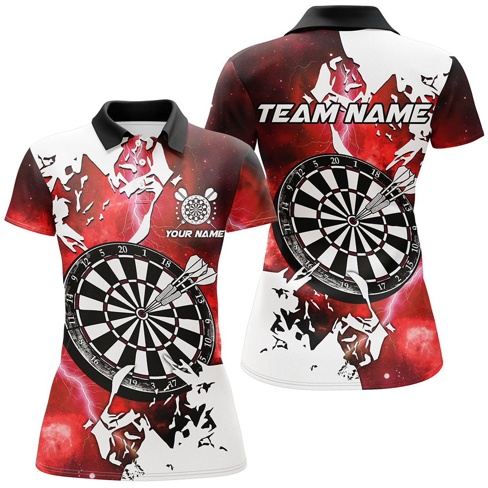 Lightning Grunge Dartboard Custom 3D Printed Darts, Darts Team |Red