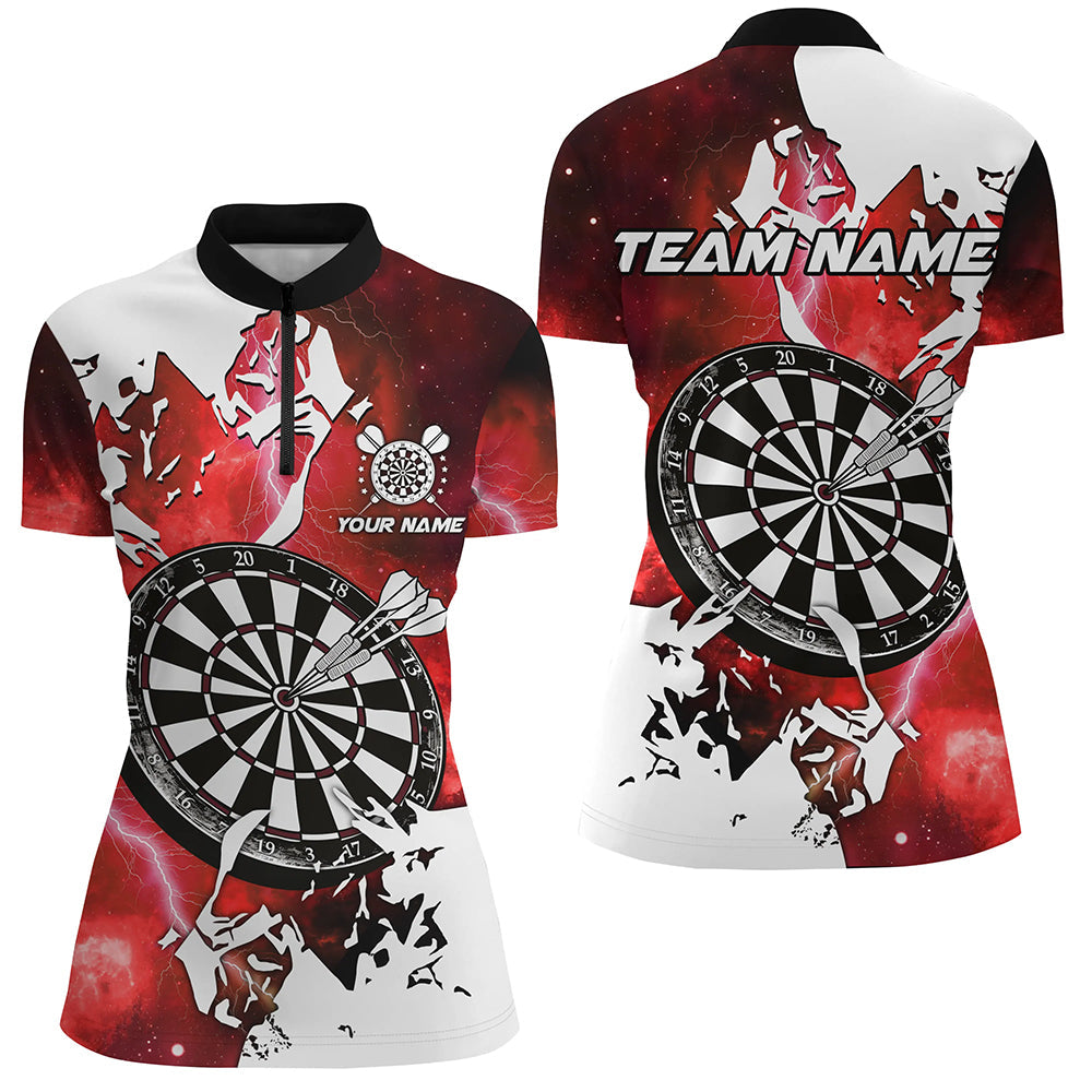 Lightning Grunge Dartboard Custom 3D Printed Darts, Darts Team |Red
