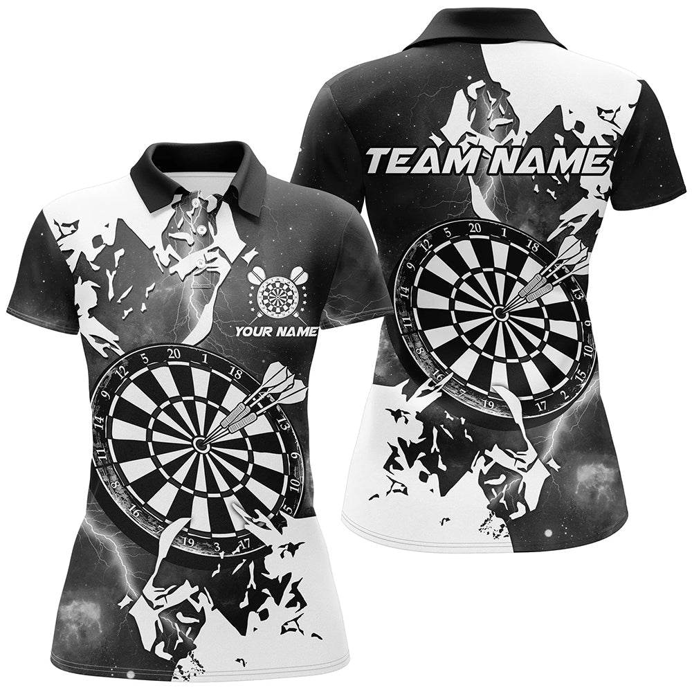 Lightning Grunge Dartboard Custom 3D Printed Darts, Darts Team |Black