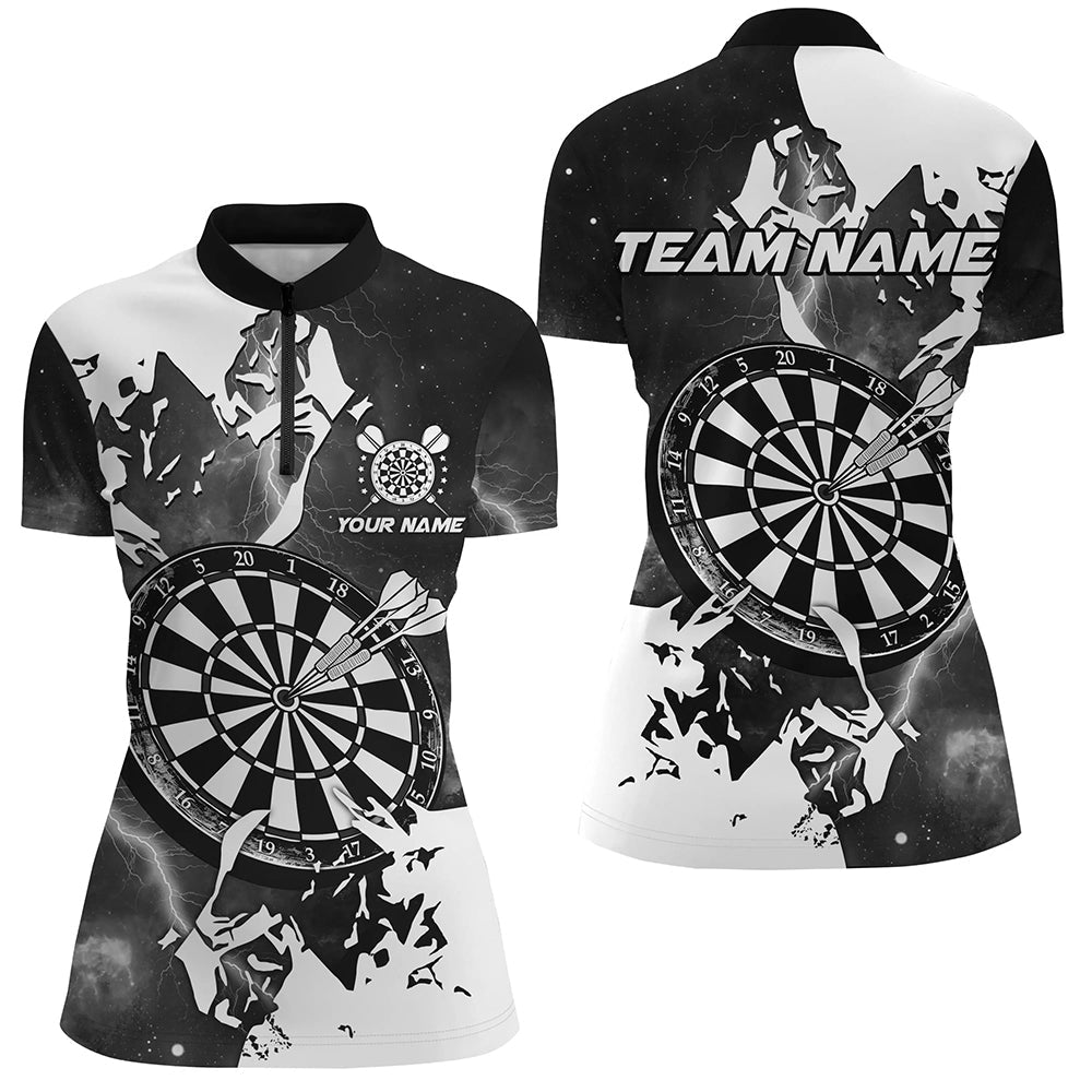 Lightning Grunge Dartboard Custom 3D Printed Darts, Darts Team |Black
