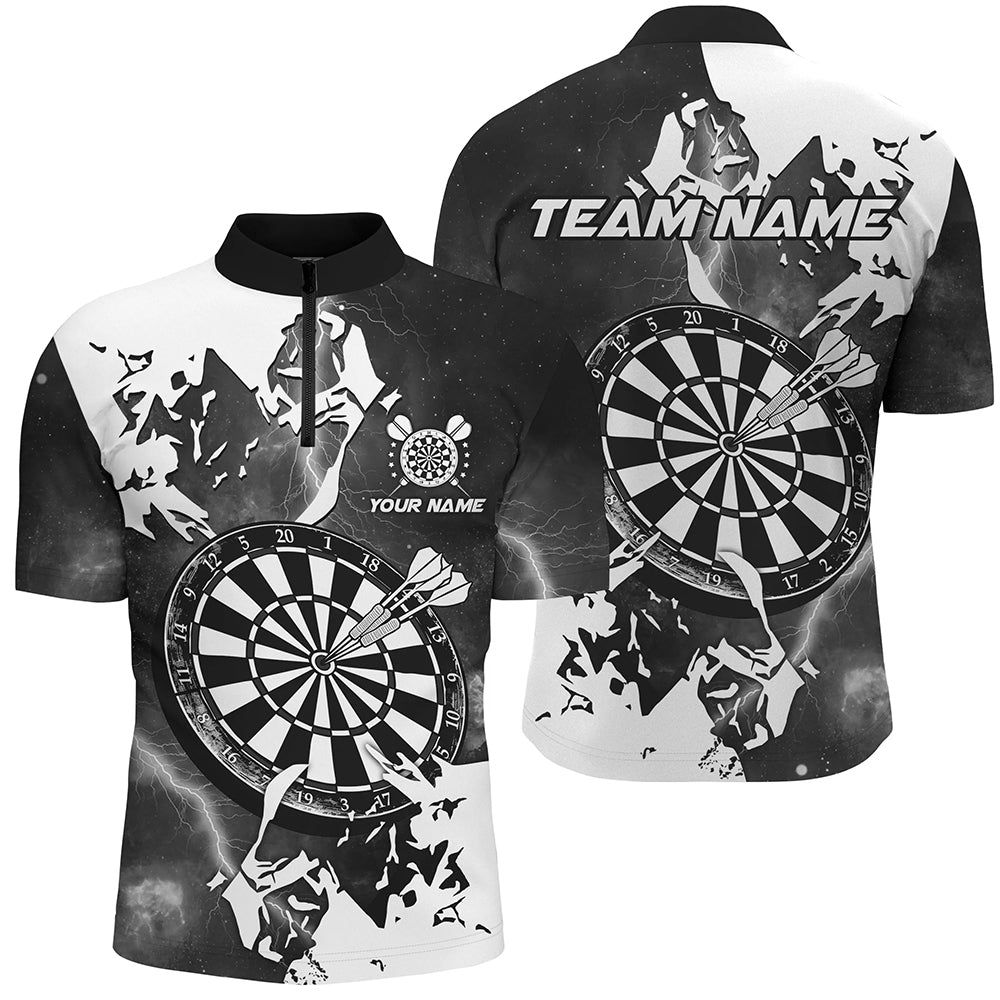 Lightning Grunge Dartboard Custom 3D Printed Darts, Darts Team |Black