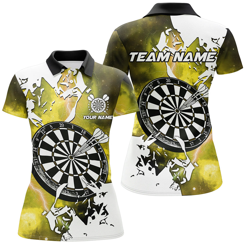 Lightning Grunge Dartboard Custom 3D Printed Darts, Darts Team |Yellow