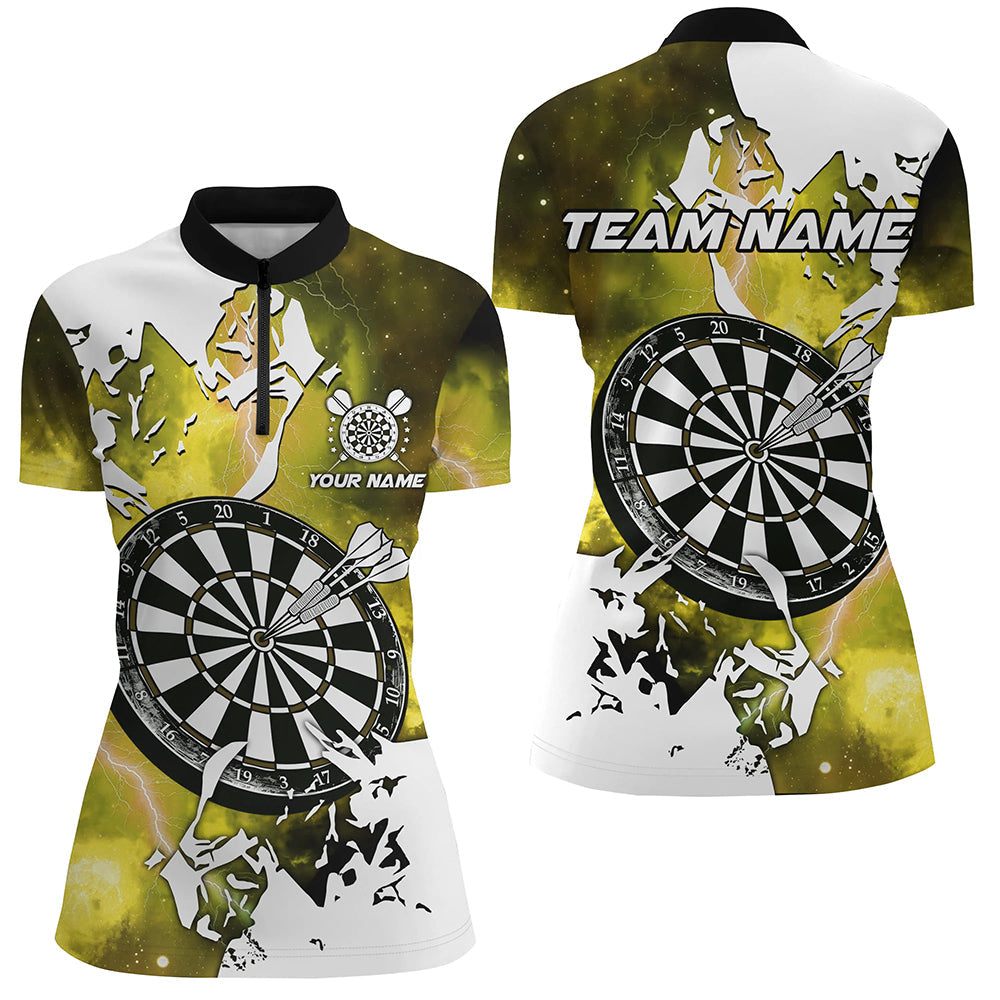 Lightning Grunge Dartboard Custom 3D Printed Darts, Darts Team |Yellow