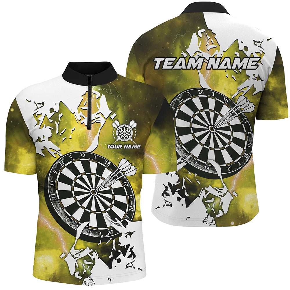 Lightning Grunge Dartboard Custom 3D Printed Darts, Darts Team |Yellow