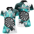 Lightning Grunge Dartboard Custom 3D Printed Darts, Darts Team |Turquoise