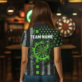 Green Grunge US Flag Luckiest Shamrock Patriotic Men Dart Custom St Patrick Day Dart