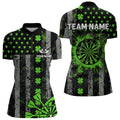Green Grunge US Flag Luckiest Shamrock Patriotic Men Dart Custom St Patrick Day Dart