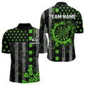 Green Grunge US Flag Luckiest Shamrock Patriotic Men Dart Custom St Patrick Day Dart