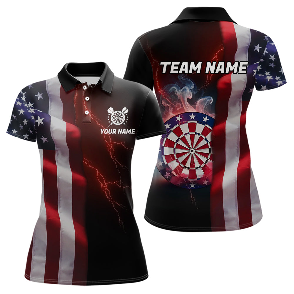 Personalized Lightning American Flag Dartboard Smoke Dart Team Patriotic Dart