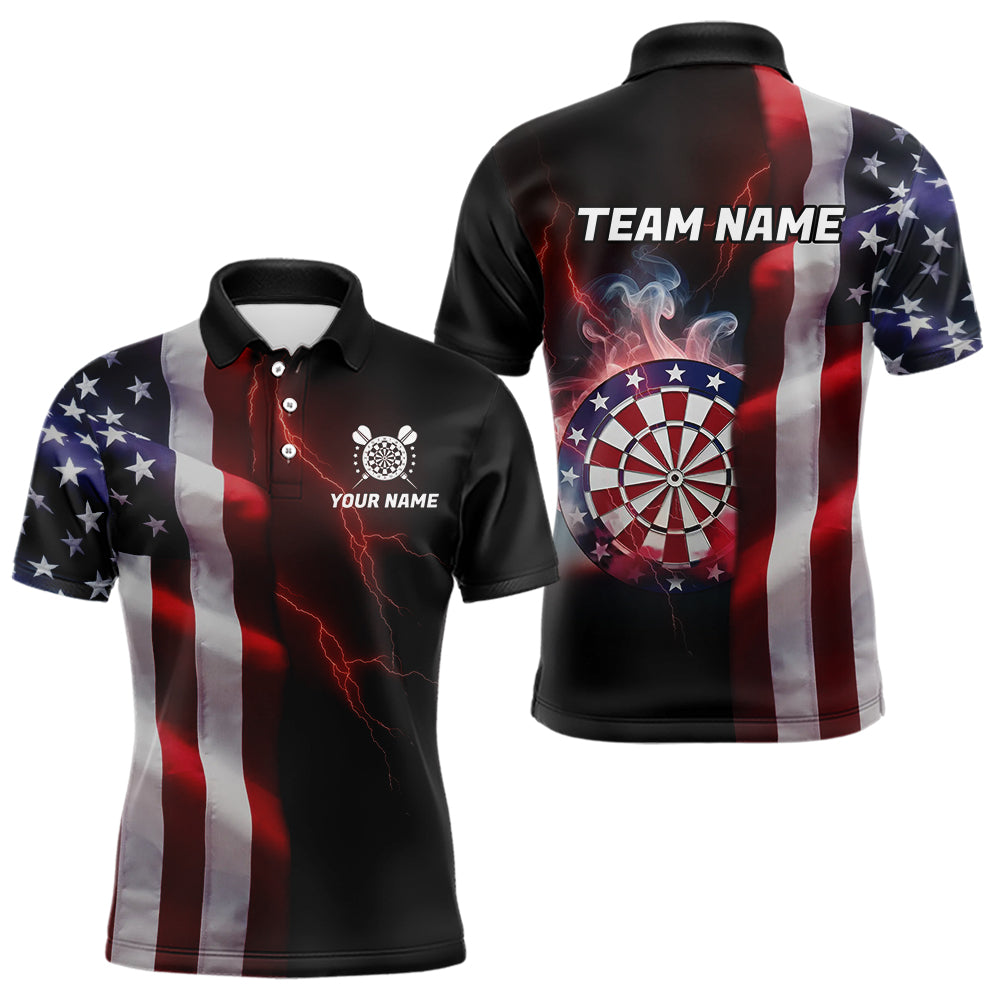 Personalized Lightning American Flag Dartboard Smoke Dart Team Patriotic Dart