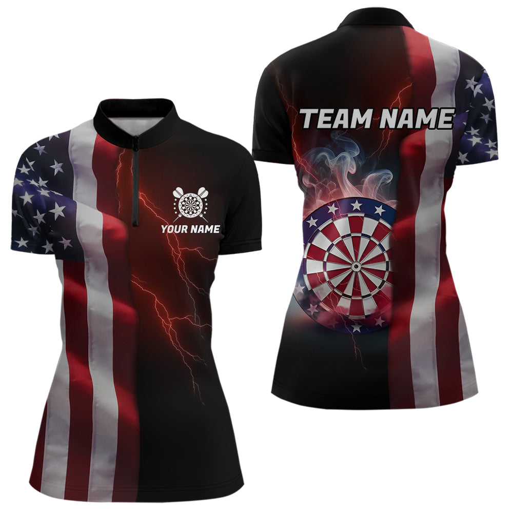 Personalized Lightning American Flag Dartboard Smoke Dart Team Patriotic Dart