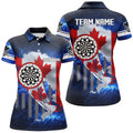 Canada Flag Darts Board Blue Galaxy Men Quarter-Zip Custom Patriotic Darts
