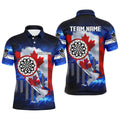 Canada Flag Darts Board Blue Galaxy Men Quarter-Zip Custom Patriotic Darts