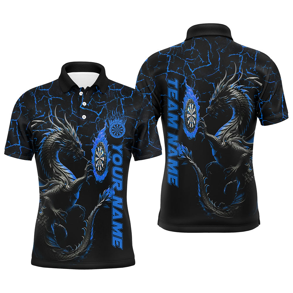 Personalized Blue Big Dragon 3D Printed Darts Custom Team League Darts