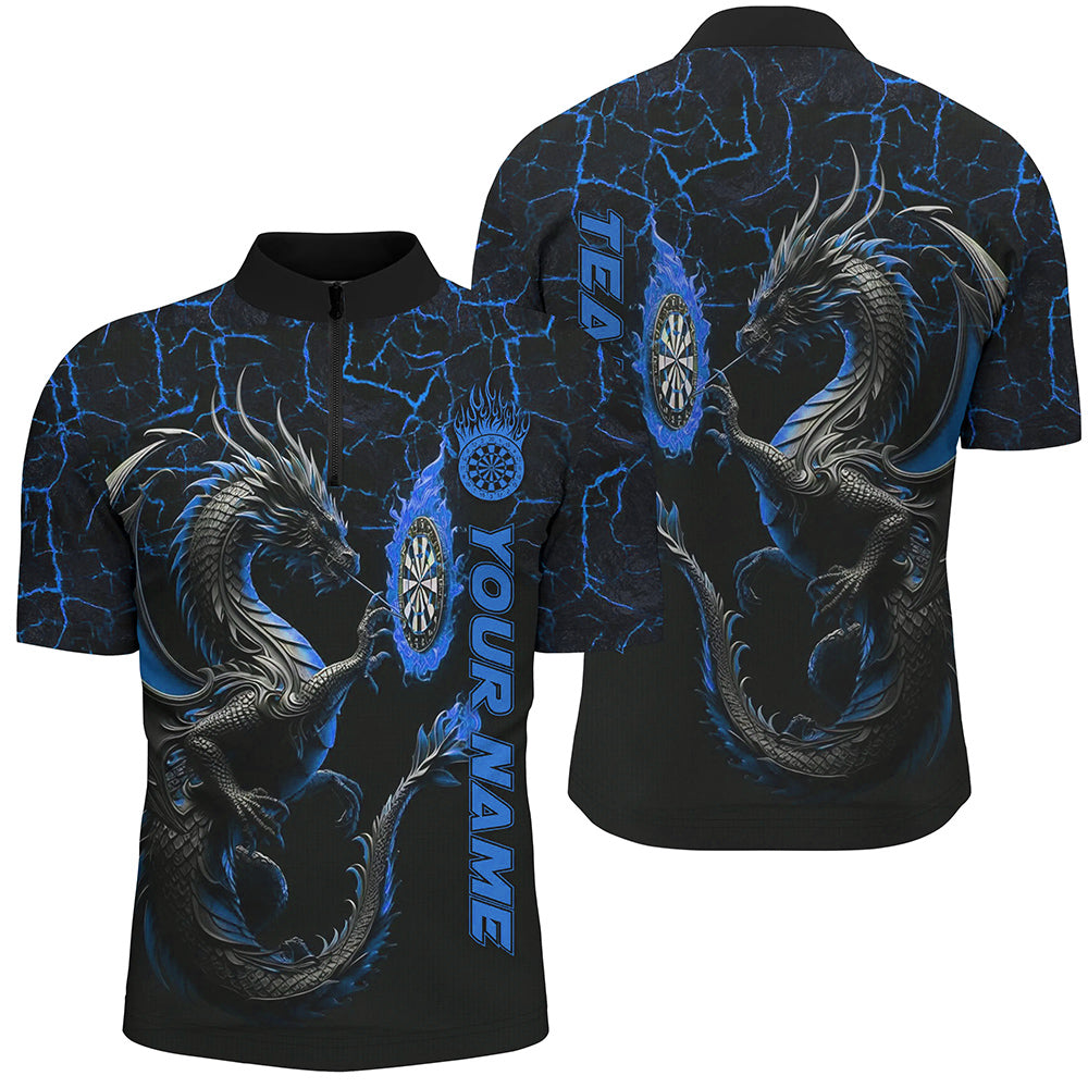 Personalized Blue Big Dragon 3D Printed Darts Custom Team League Darts