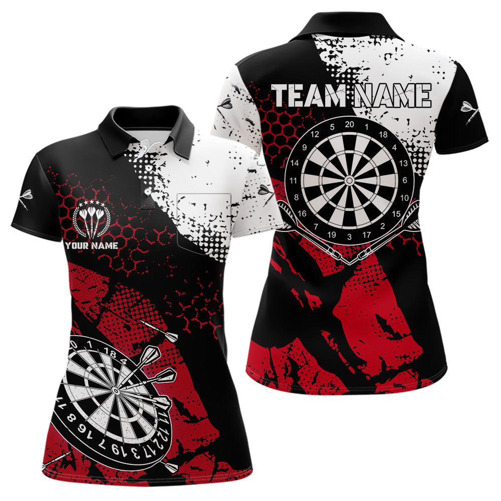 Retro Black Red Grunge Pattern Darts, Custom Men Dart Team Dart