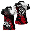 Retro Black Red Grunge Pattern Darts, Custom Men Dart Team Dart