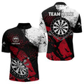 Retro Black Red Grunge Pattern Darts, Custom Men Dart Team Dart