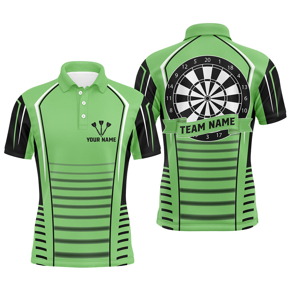 Personalized Dartboard Black Green Darts Men Quarter-Zip Custom Darts Team