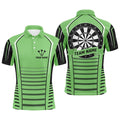 Personalized Dartboard Black Green Darts Men Quarter-Zip Custom Darts Team