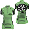 Personalized Dartboard Black Green Darts Men Quarter-Zip Custom Darts Team